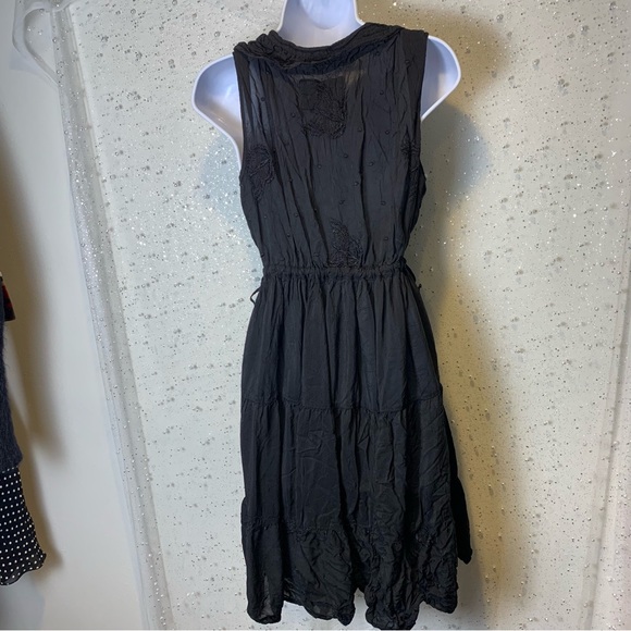 Rare Y2K Johnny Was Boho Butterfly Swiss Dot Embroidered Sheer Midi Dress - Picture 8 of 11